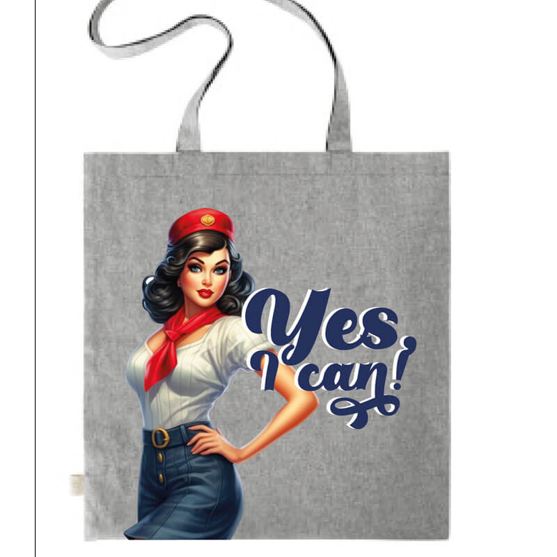 Retro-Tasche mit Pinupgirl Yes I can - Verschenke Freude - Die Geschenke für alle